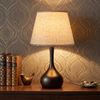 Serello Touch Bedside Table Lamp – 3-Way Dimmable with Fabric Shade